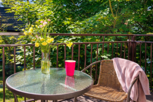 Balkon w pokoju 3 osobowym.pobierowo