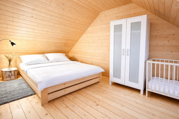 Sypialnia w domku z Bala