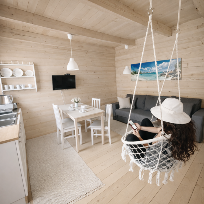 Strefa wypoczynku w domku nad morzem w Pobierowie