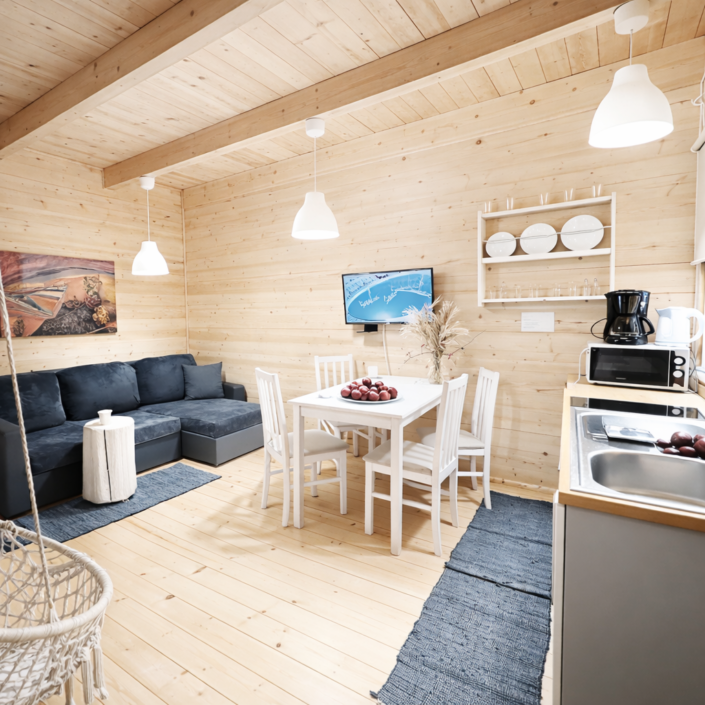 Salon w domku letniskowym Morska Fala w Pobierowie