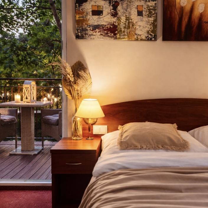 Przytulny pokój z dużym łóżkiem Morska Fala Pobierowo