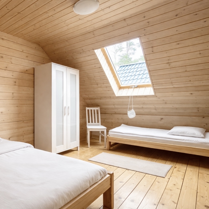 Domek wakacyjny Morska Fala Pobierowo z miejscem do odpoczynku na tarasie